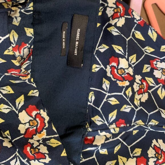 Isabel Marant Silk One Shoulder Asymmetrical Floral Mini Dress - Picture 5 of 6